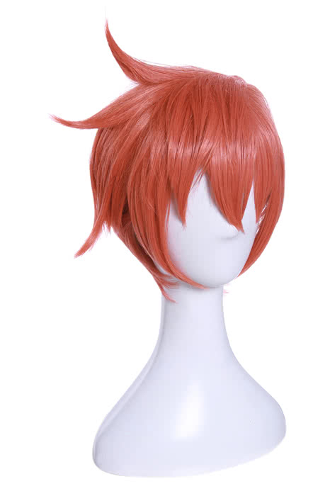 Vintage Skirt Takurou Sugawara Orange Red Wig - Tsurezure Children Short Cosplay