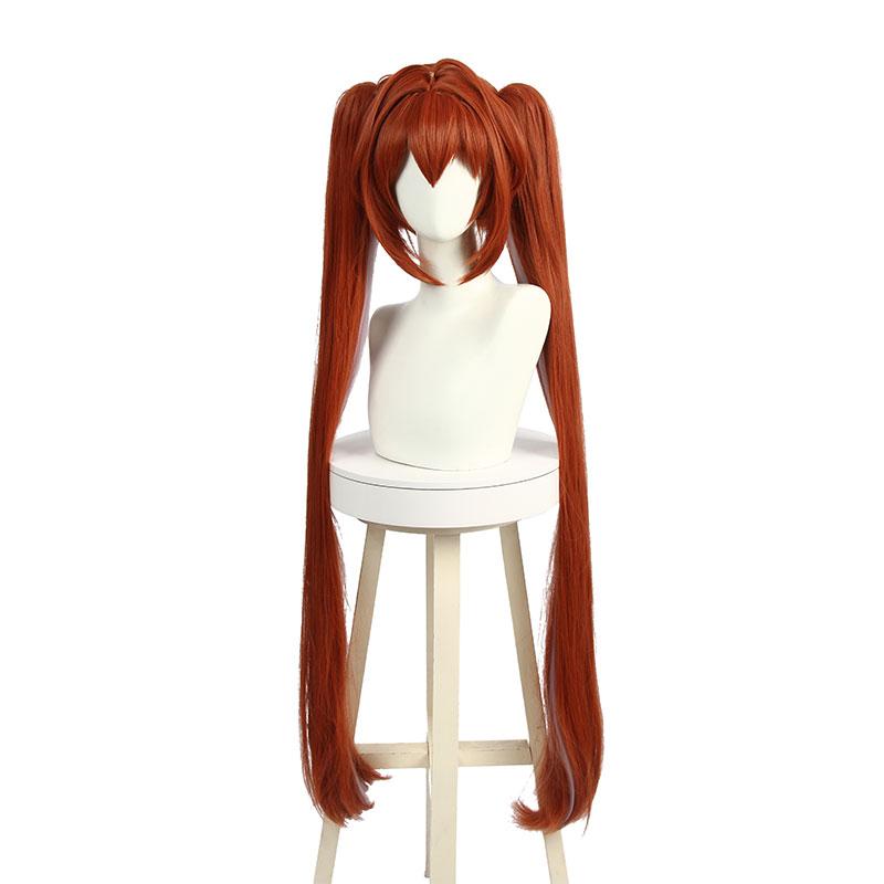 Vintage Skirt Daiwa Scarlet Orange Brown Wig with Ears - Uma Musume Pretty Derby Long Cosplay