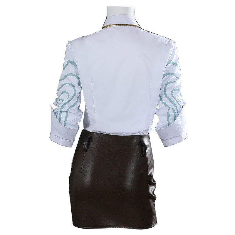 Vintage Skirt Chamber Genderbend Costume - Valorant PU Skirt with Accessories