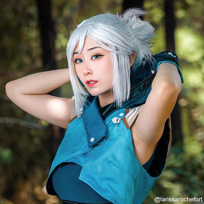 OROCOSPLAY Jett White Cosplay Wig - Valorant