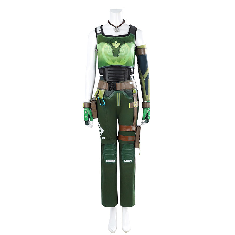 Vintage Skirt Skye Cosplay Costume - Valorant Game with 3D Printed Accessories