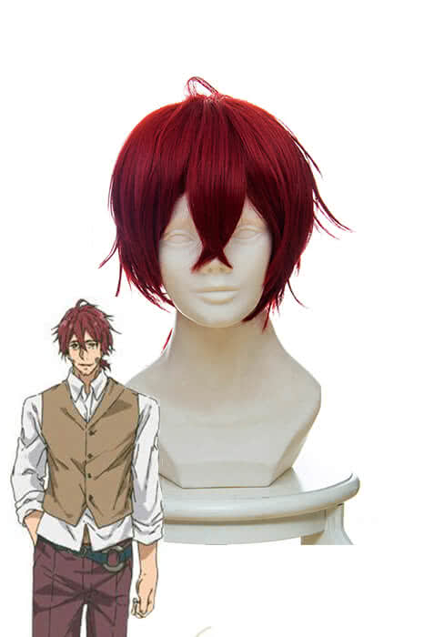 Claudia Hoggins Wine Red Short Straight Wig - Violet Evergarden Cosplay Wig 40cm