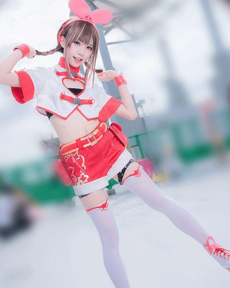 Kizuna AI Chinese Style Cosplay Set - Virtual Youtuber 3rd Birthday Live Uniform Costume