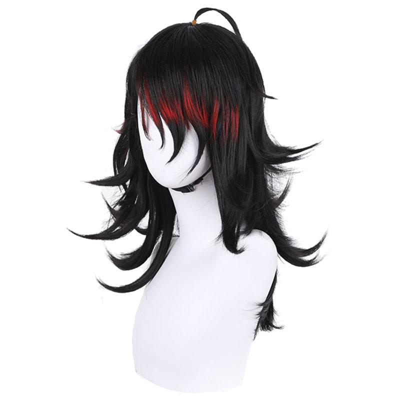 Vox Akuma Black Straight Synthetic Wig - Virtual YouTuber LUXIEM Cosplay Wig 50cm