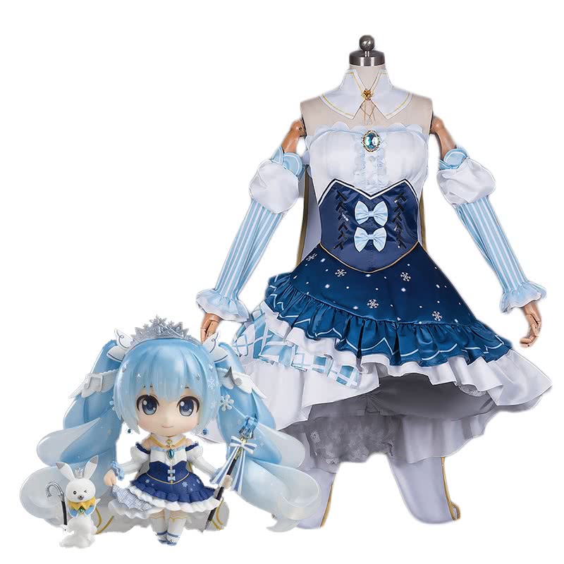 Hatsune Miku Star Snow Princess Cosplay Set - Vocaloid 2019 Uniform Dress Costume