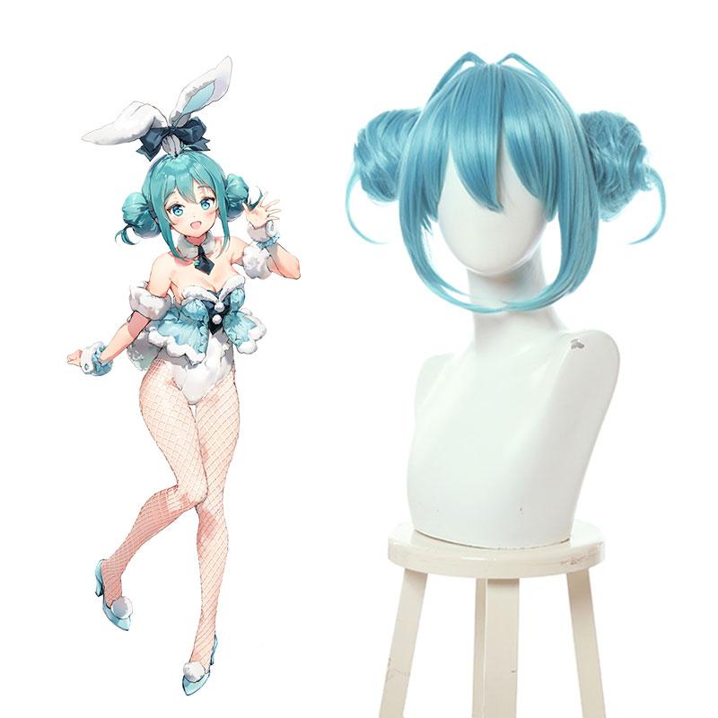 Hatsune Miku BiCute Bunnies Blue Straight Wig - VOCALOID Cosplay Wig 40cm