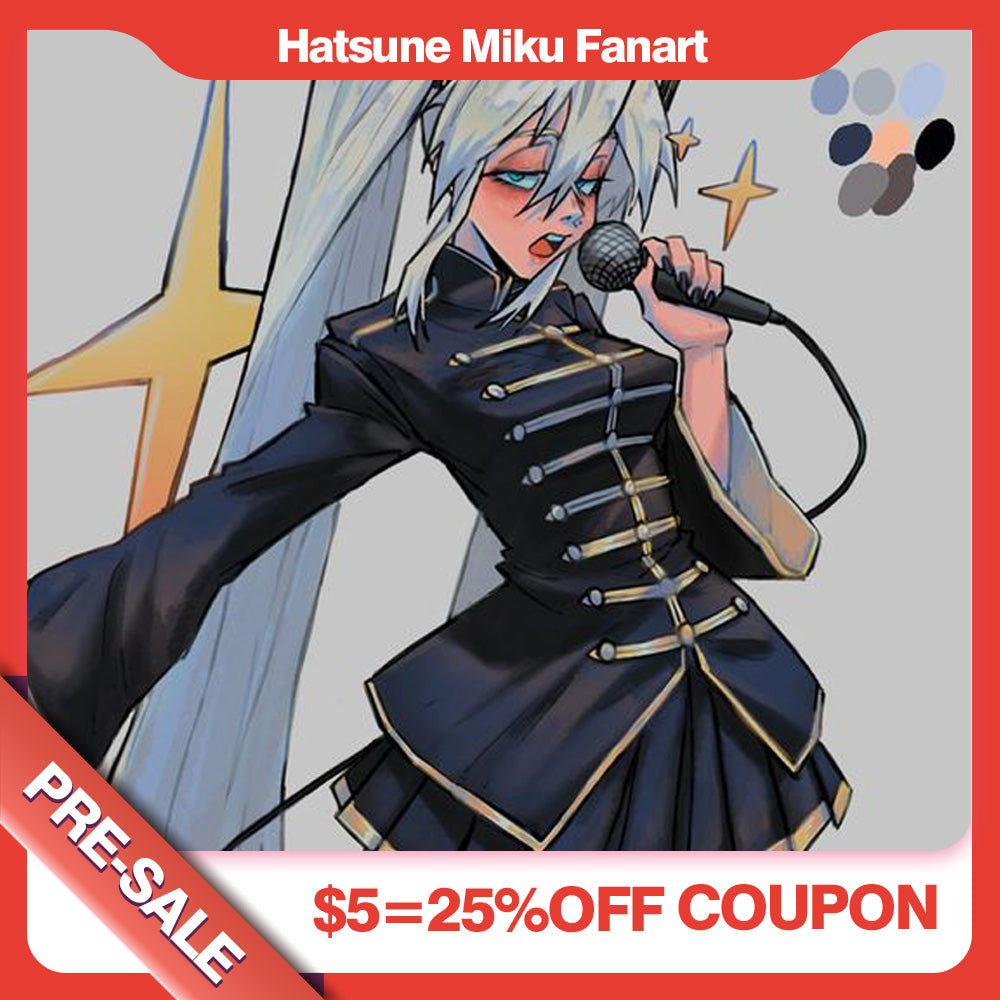 Hatsune Miku Fanart Cosplay Full Set - Vocaloid Pre-sale Costume Sizes S-XL Bust 78-94cm Waist 56-74cm Hip 82-98cm