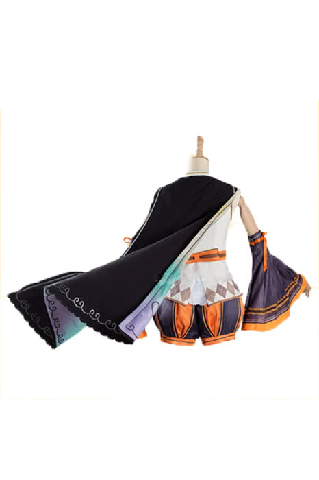 Miku Halloween Orange Cosplay Costume Shirt Shorts Cloak - Vocaloid