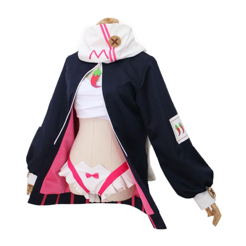 Kagura Nana Polyester Cosplay Set - Scarf Vest Coat Leg Ornament Anklet Headdress Sizes S-XL