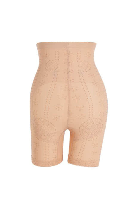 Women's Fleshcolor Slimming Tight Pants - Vinylon One-Piece Shapewear