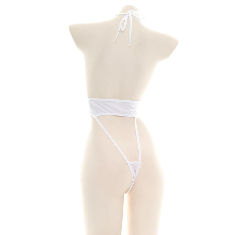 White Sexy Lace Bodysuit - Polyester Underwear Cosplay Costume
