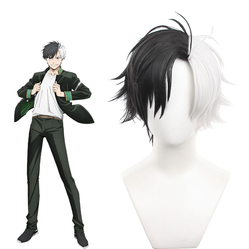 Haruka Sakura White Black Straight Wig - Wind Breaker Cosplay Wig