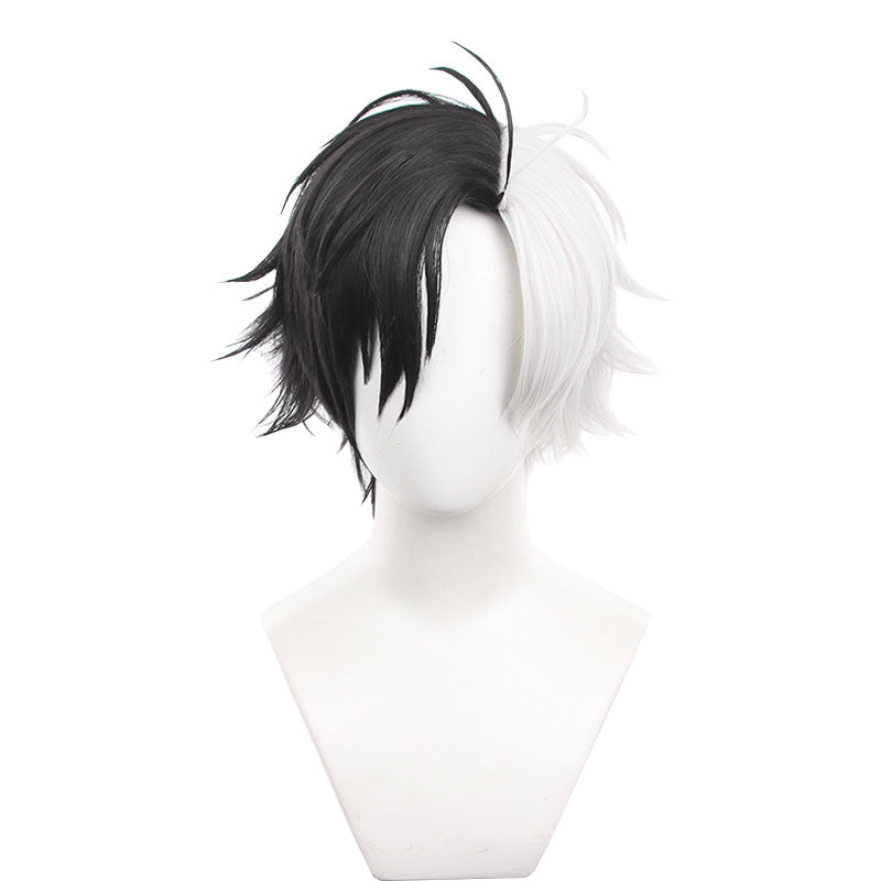 Haruka Sakura White Black Straight Wig - Wind Breaker Cosplay Wig