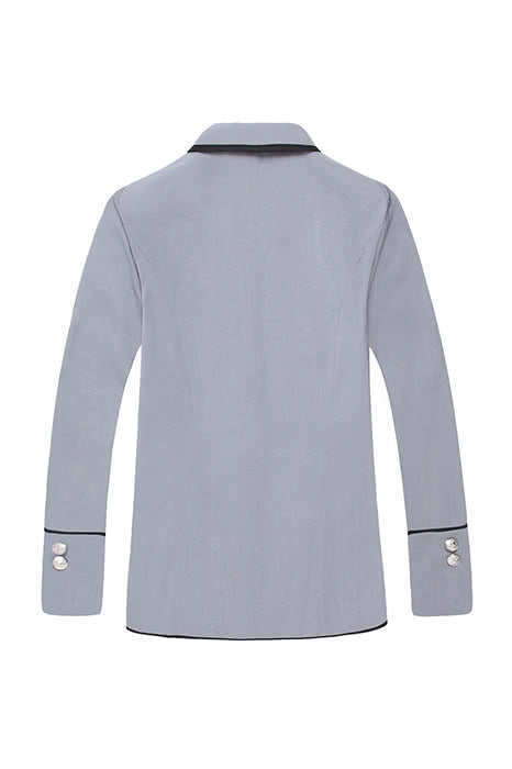 Winter Grey Preppy School Uniform Coat - Japanese Korean Girl Student Style