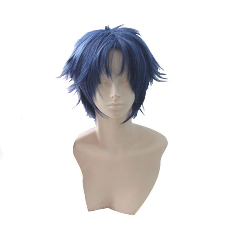 Hirotaka Nifuji 45cm Blue Short Straight Wig - WotaKoi Love is Hard for Otaku Cosplay Wig