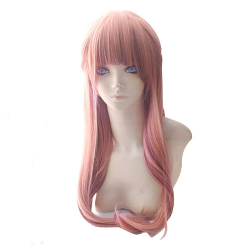 Narumi Momose 70cm Pink Orange Long Straight Wig - WotaKoi Cosplay Wig