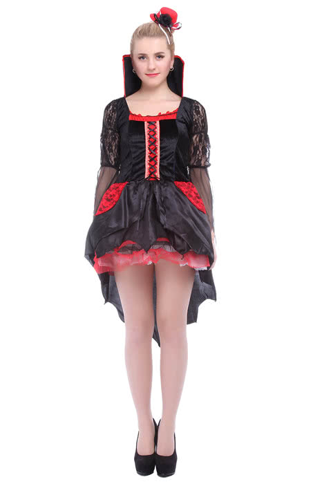 Women's Sexy Black Lace Dress - Halloween Party Cosplay Costume