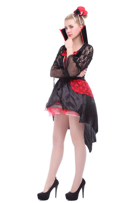 Women's Sexy Black Lace Dress - Halloween Party Cosplay Costume