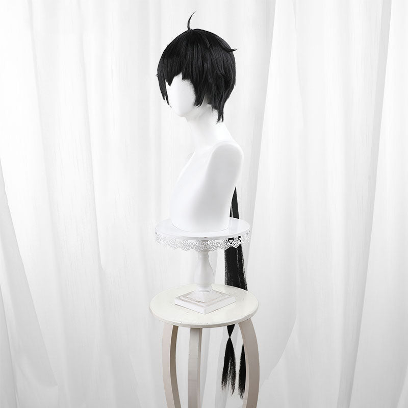 Rover Build Long Black Straight Wig - Wuthering Waves Male Cosplay Wig