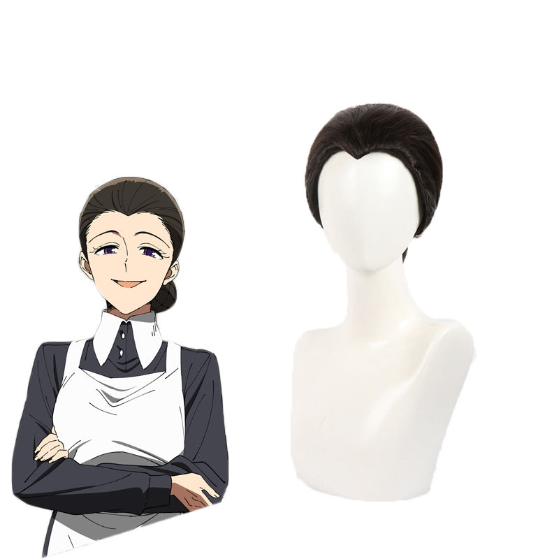The Promised Neverland Isabella Brown Straight Cosplay Wig - 30cm Synthetic Hair