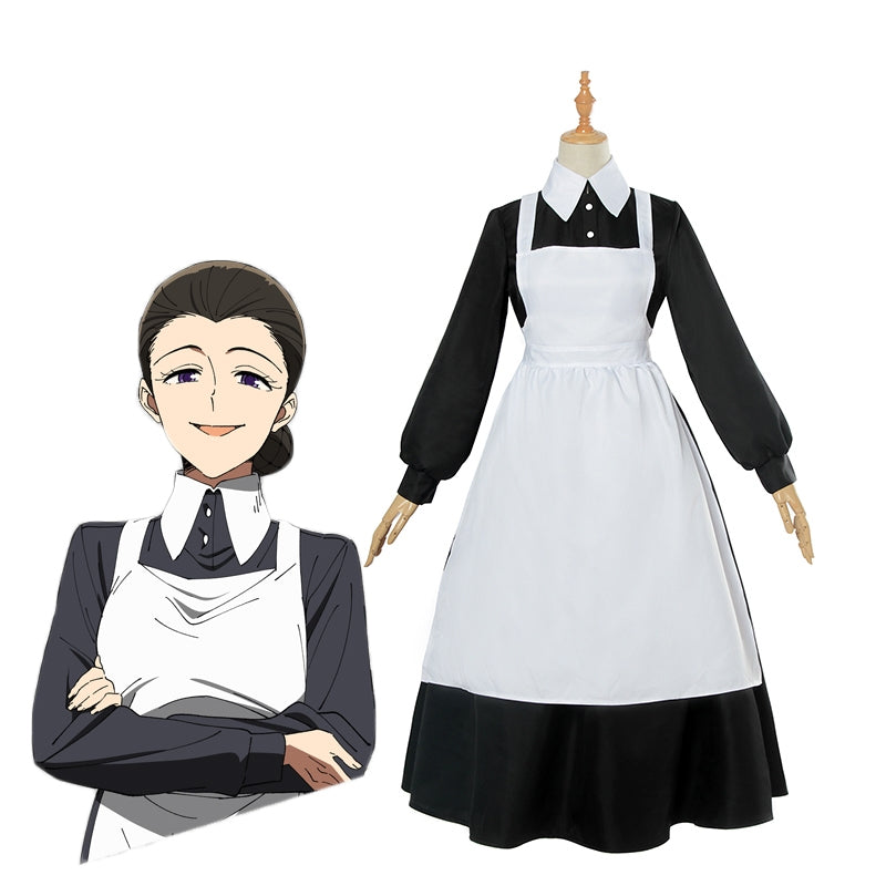 OROCOSPLAY Isabella Nun Dress Cosplay Costume - The Promised Neverland Polyester Outfit Apron Set