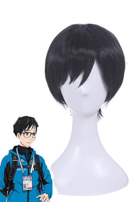 Yuri Katsuki Cosplay Wig - YURI!!! on ICE Short Black Wig