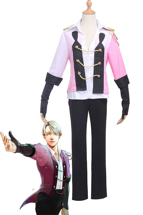 Victor Nikiforov Pink Cosplay Costume - Yuri on Ice Outfit Set