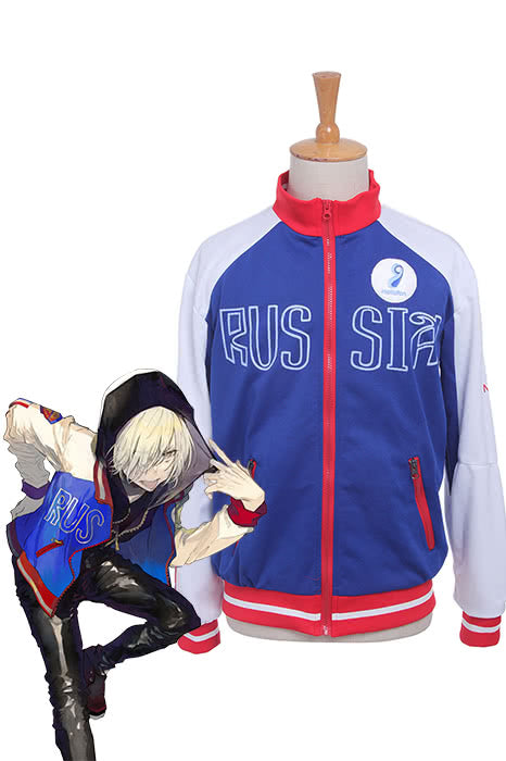 Yuri Plisetsky Blue Sportswear Coat - Yuri on Ice Cosplay Jacket