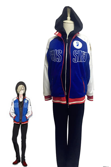 Yuri Plisetsky Blue Sportswear Suit - Yuri on Ice Cosplay Costume