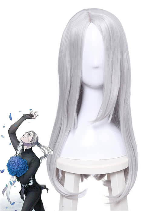 Victor Nikiforov Long Silver Wig - Yuri on Ice Cosplay Wig