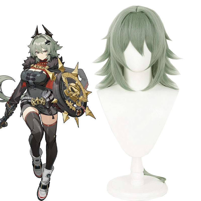 Zenless Zone Zero Caesar King Cosplay Wig - Long Green Wig