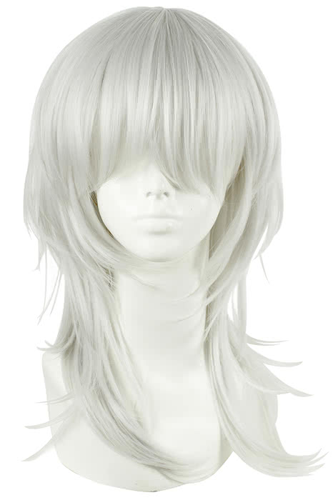 Touken Ranbu Online Tsurumarukuninaga White Medium Cosplay Wig - 50cm Heat Resistant Fiber