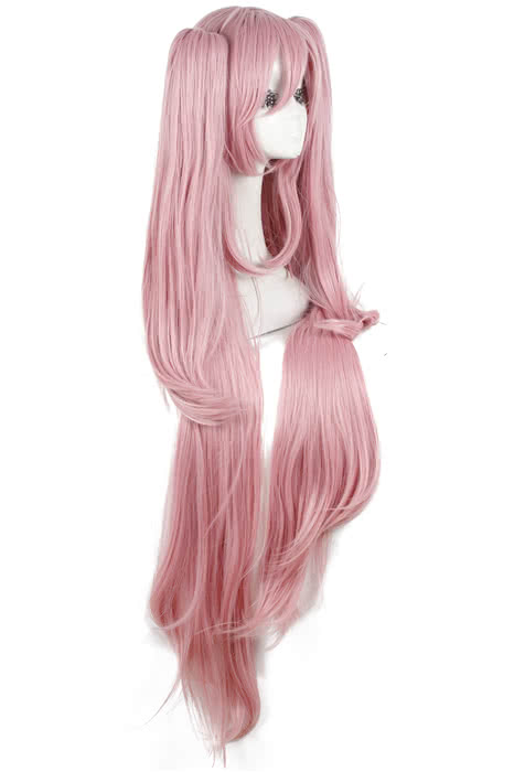 Seraph of the End Krul Tepes Long Light Pink Cosplay Wig - 115cm Synthetic High Temp Fiber
