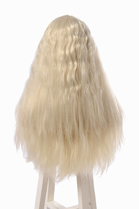 Harry Potter Albus Dumbledore Long Curly Silver Cosplay Wig - 60cm
