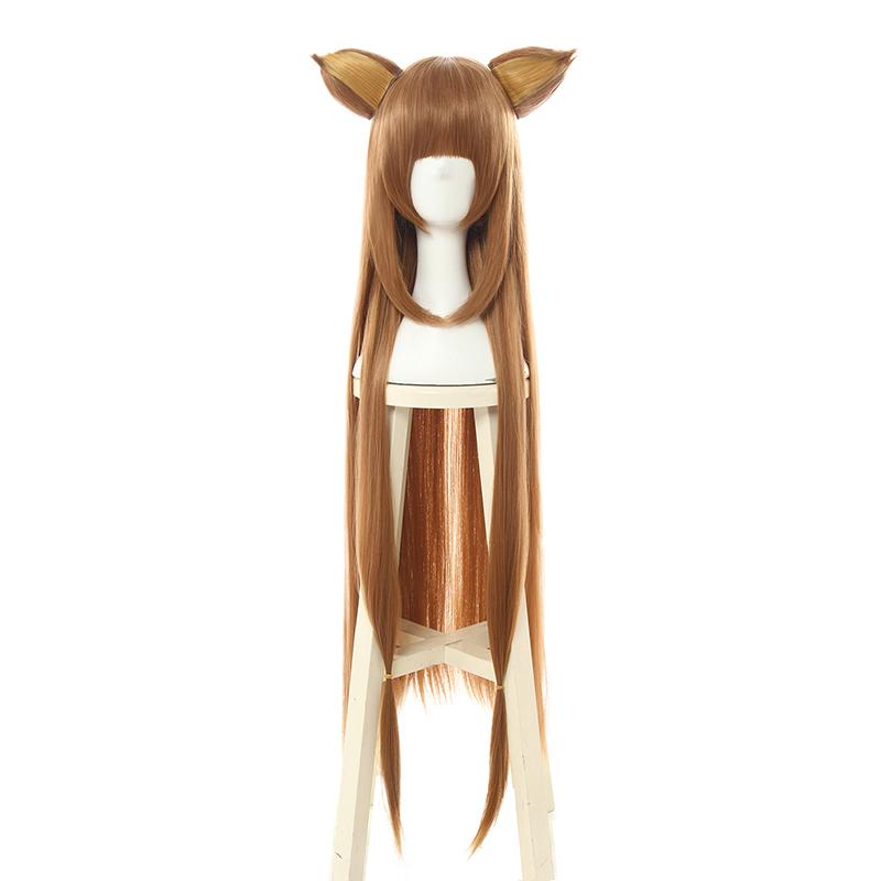 The Rising of the Shield Hero Raphtalia Brown Long Straight Cosplay Wig - 90cm Synthetic Hair