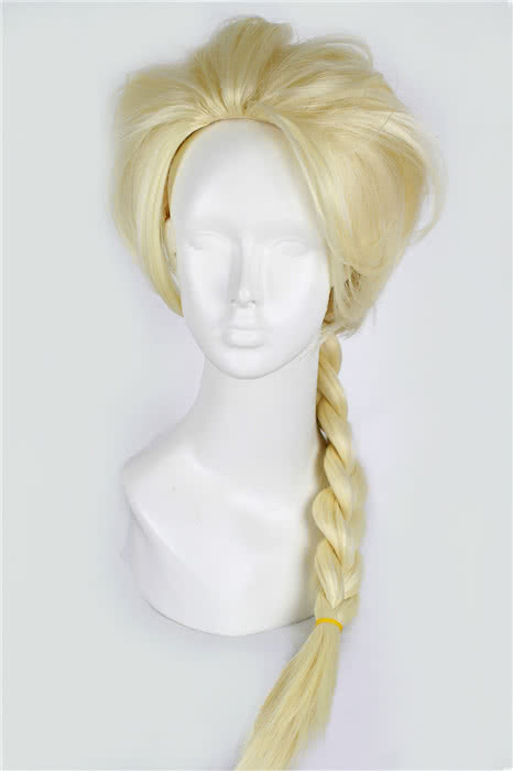 Princess Elsa Long Braid Cosplay Wig 75cm - Blonde White Frozen Queen