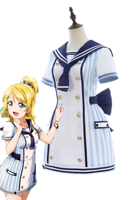 High Quality Anime Costumes Eli Ayase Pirate Set Cute Dress - Love Live