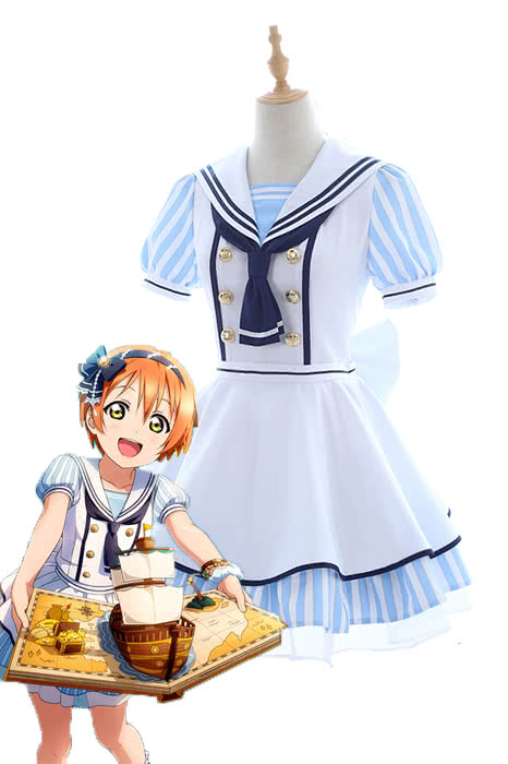 High Quality Anime Costumes Rin Hoshizora Pirate Set Cute Dress - Love Live