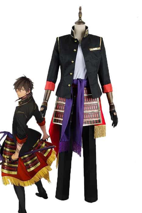 Touken Ranbu Ookurikara Black Coat Cosplay Costume - Online Game Uniform Set