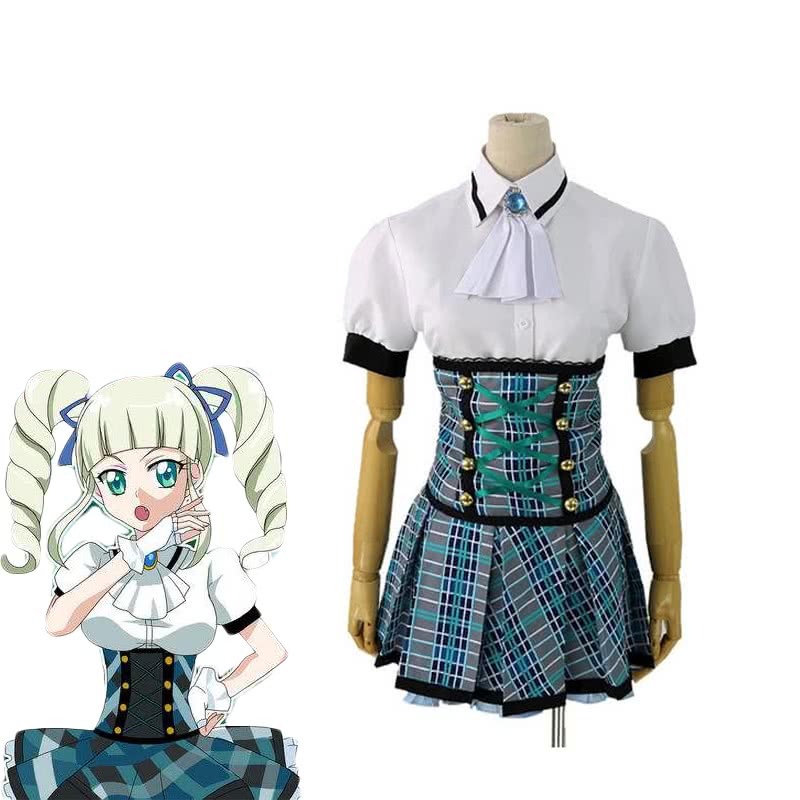 Aikatsu! Yurika Tōdō Cosplay Costume - Plaid Skirt Uniform Full Set
