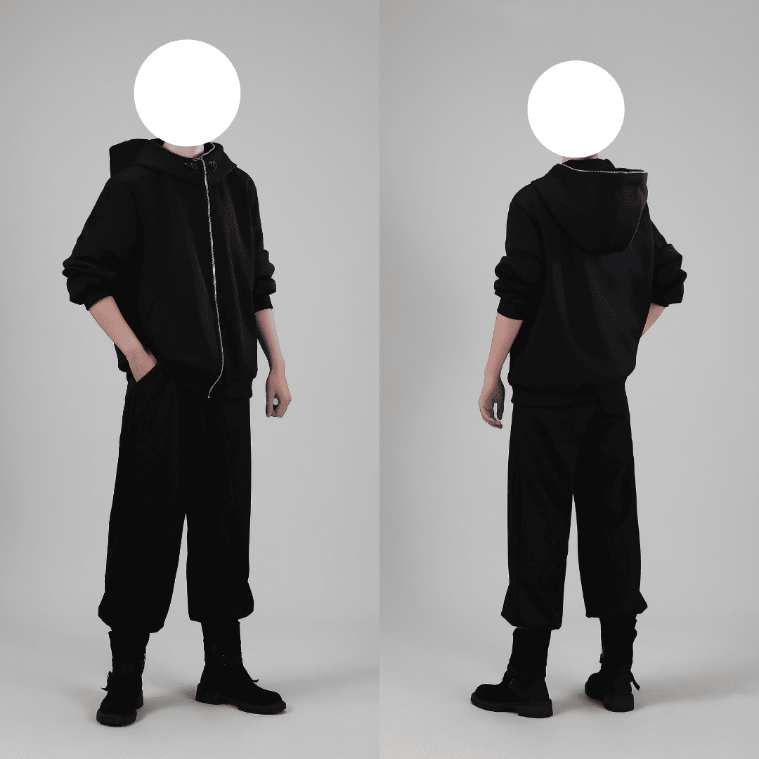 Rolecos Yuji Black Hoodie - JJK Sorcerer Costume