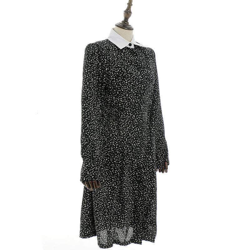Addams Family Wednesday Cosplay Costume - Black Chiffon Dress for Halloween