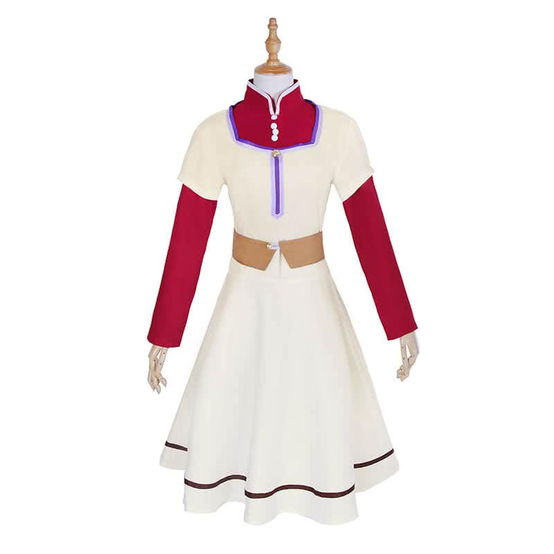 Akagami no Shirayukihime Shirayuki Cosplay Costume - White Dress with Purple Sleeves