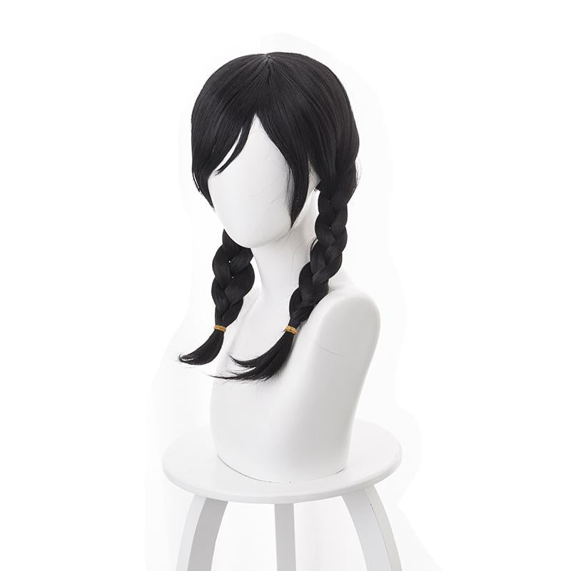Academy D.Va Hana Song Black Curly Ponytail Cosplay Wig - Overwatch