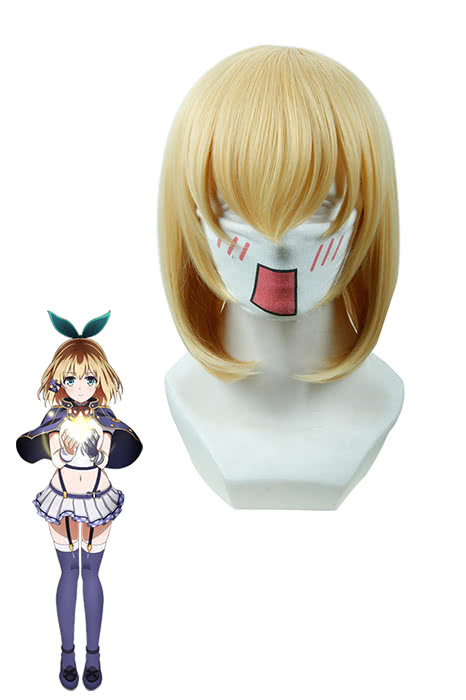 Akashic Records of Bastard Magic Instructor Rumia Tingel Short Golden Straight Cosplay Wig - 35cm