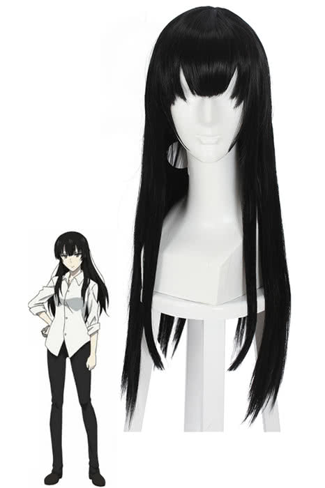A Corpse Is Buried Under Sakurako's Feet Sakurako Kujo Black Straight Cosplay Wig - 75cm