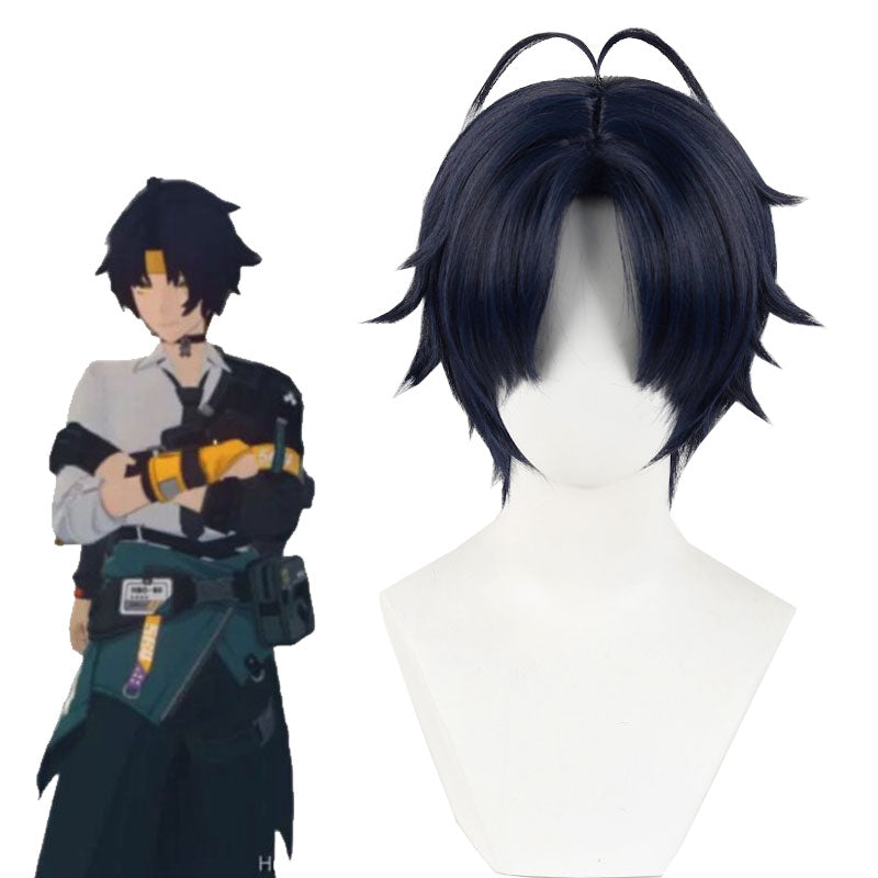 Zenless Zone Zero Harumasa Cosplay Wig - Dark Blue Wig