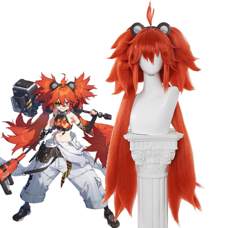 Zenless Zone Zero Koleda Belobog Cosplay Wig - Long Orange Wig